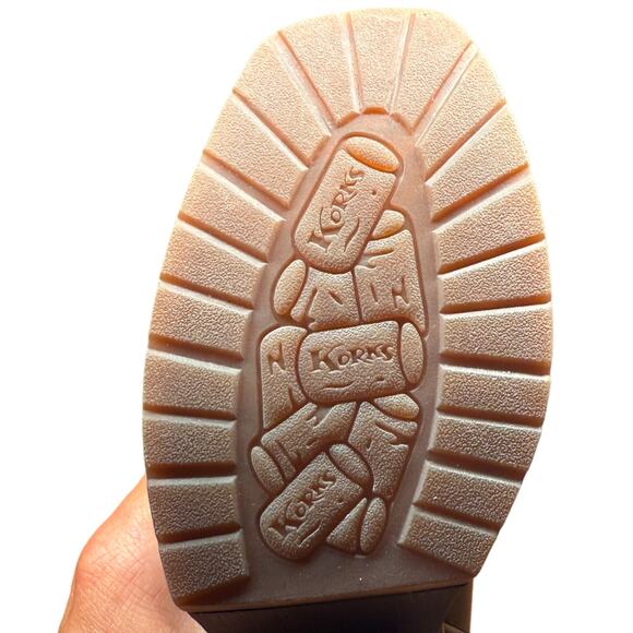 KORK Ease Robin Women's 8 Cognac Platform Clog Booties Chunky Lug Sole - Picture 11 of 13